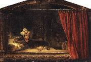 REMBRANDT Harmenszoon van Rijn The Holy Family with a Curtain oil painting artist